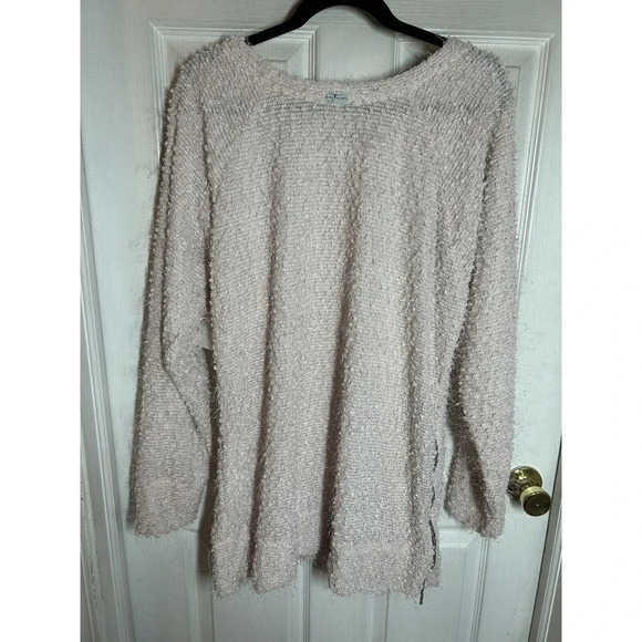 By Tavi Women’s Lightweight Sweater With Side Zipper Detail Size L Pink - Picture 10 of 12